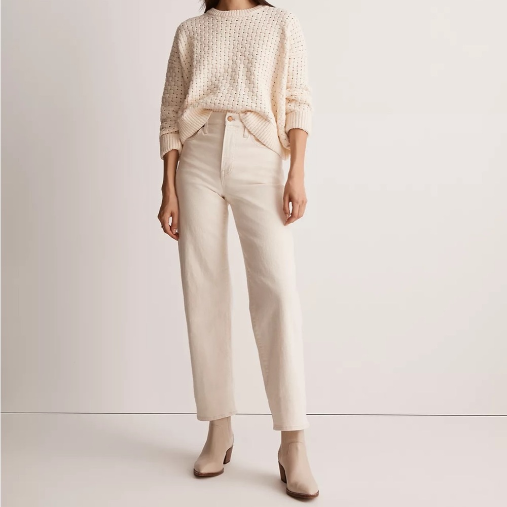 NWT Madewell perfect vintage wide leg jeans in vintage canvas (off-white)